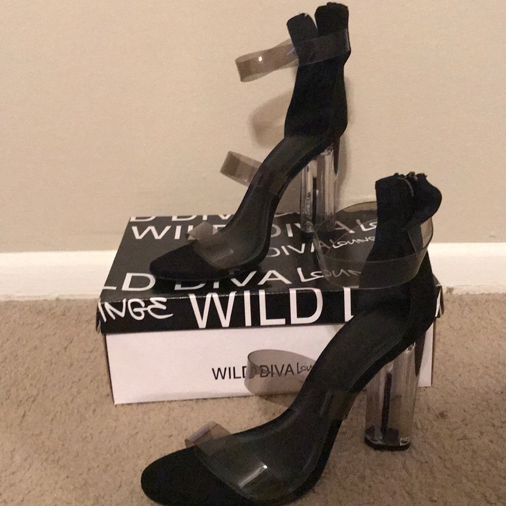 Clear Chunky Heel